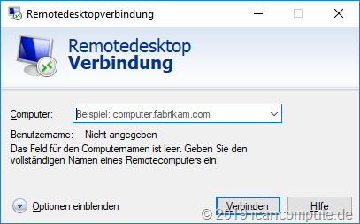 Windows 10 Remotedesktop Verbindung